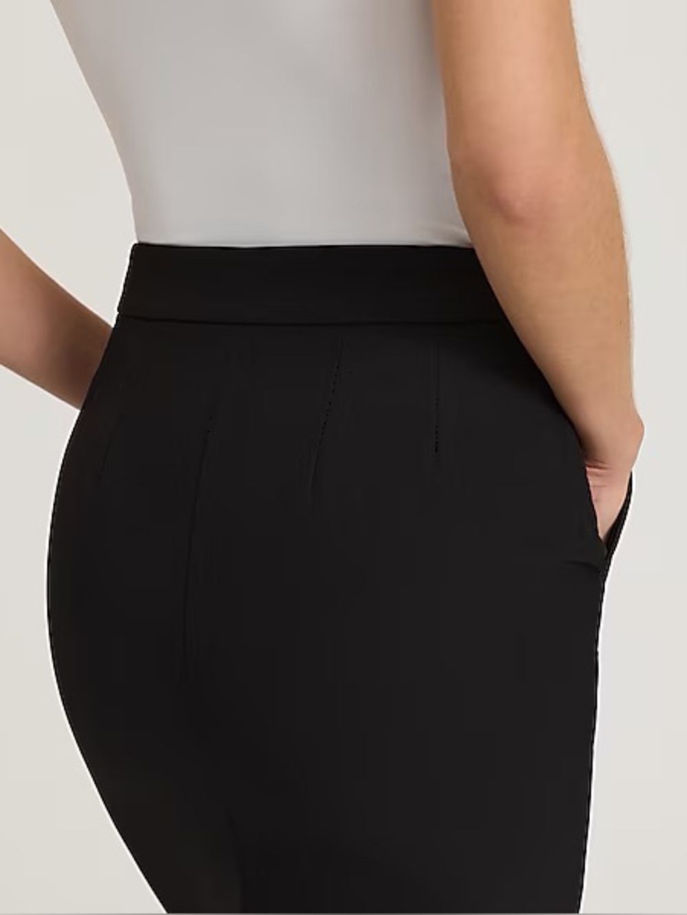 Express High Waisted Midi Pencil Skirt Black - Picture 4 of 10